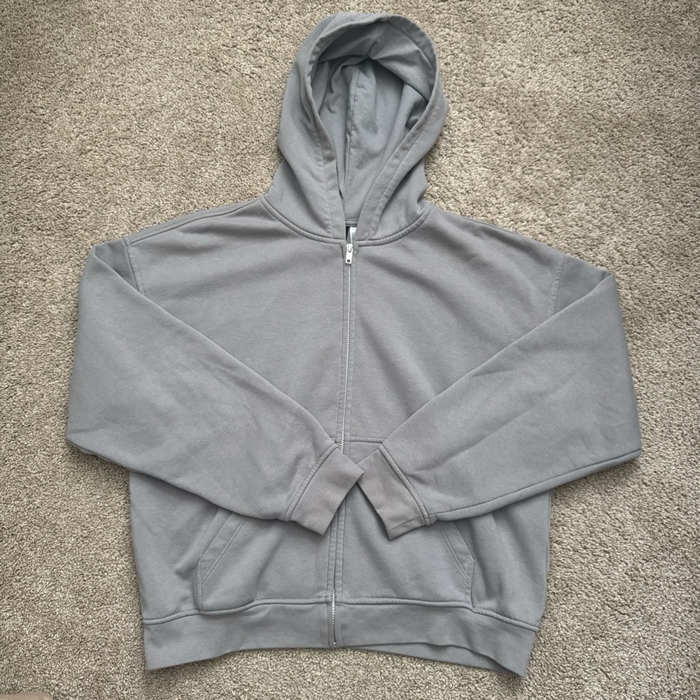 H&M divided grey zip up